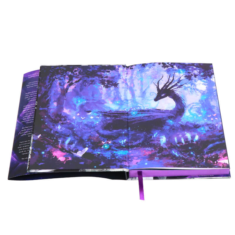 Holographic Foil Stamping Hardcover Books with Printed End Papers and Sprayed Edges 8