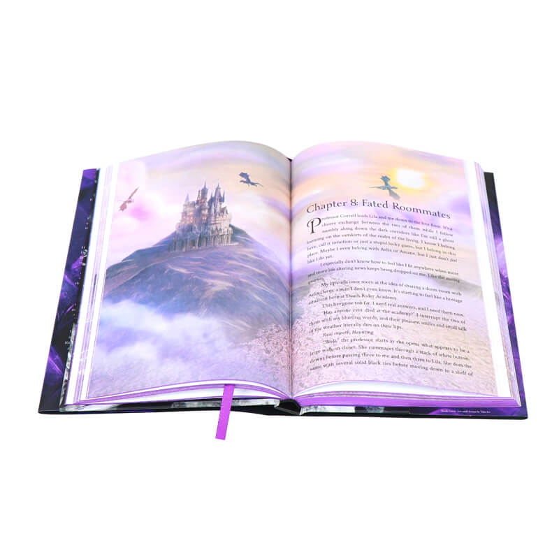 Holographic Foil Stamping Hardcover Books with Printed End Papers and Sprayed Edges 9