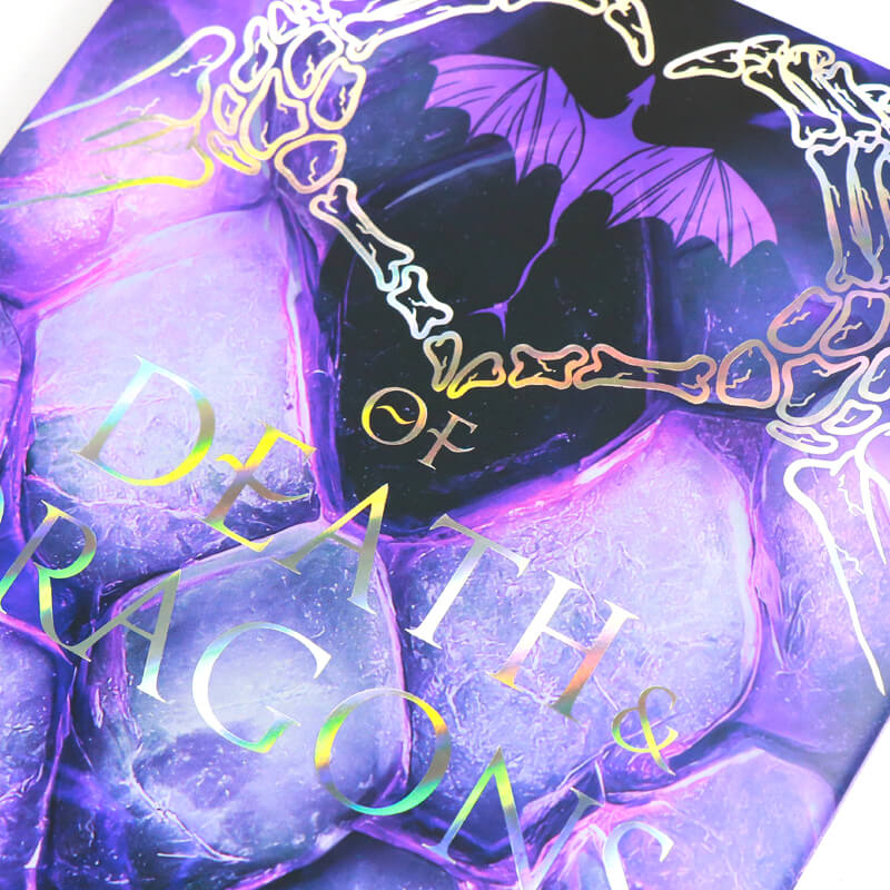 Holographic Foil Stamping Hardcover Books with Printed End Papers and Sprayed Edges 11