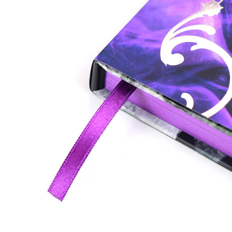 Holographic Foil Stamping Hardcover Books with Printed End Papers and Sprayed Edges 13