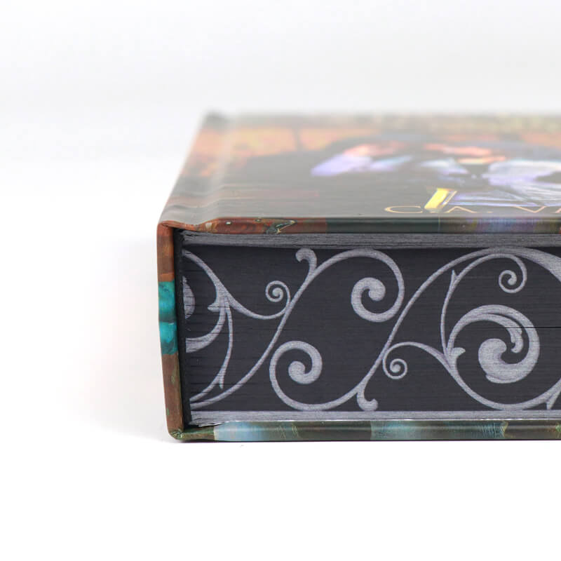 Black Pages White Ink Hardcover Dark Romance Book Features Sprayed Edges 12