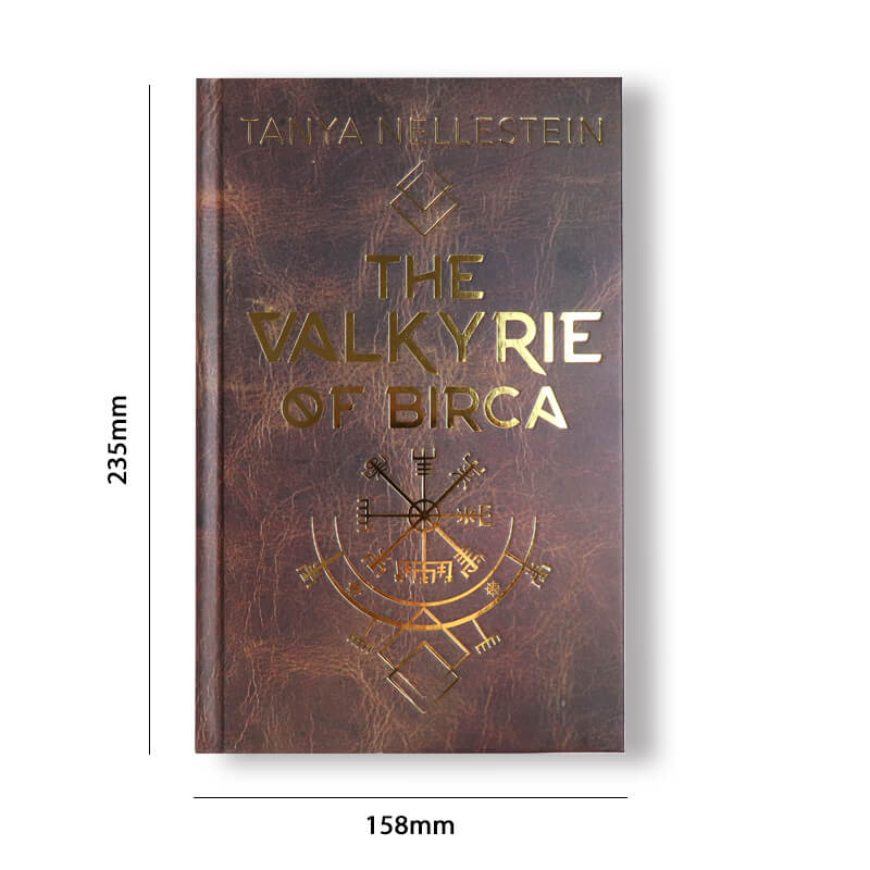 Black and White Printing Gold Foil Hardcover Book with Sprayed Edges 6