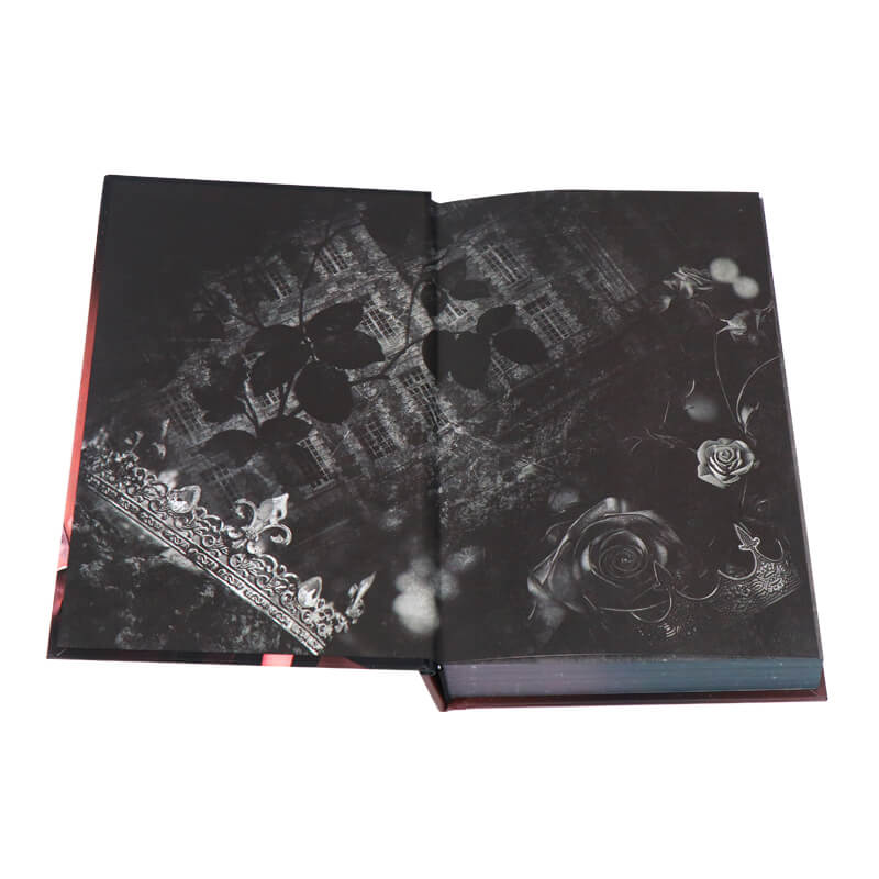 Black and White Pages Book Hardback Romance Novel with Sprayed Edges 7