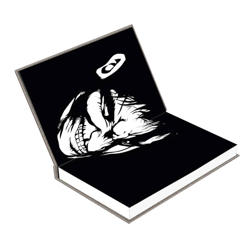 Black and White Printing Hardcover Novel Book with End Papers 7