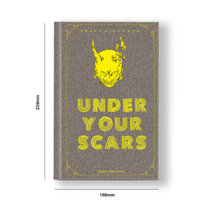 Black and White Printing Hardcover Novel Book with End Papers 6