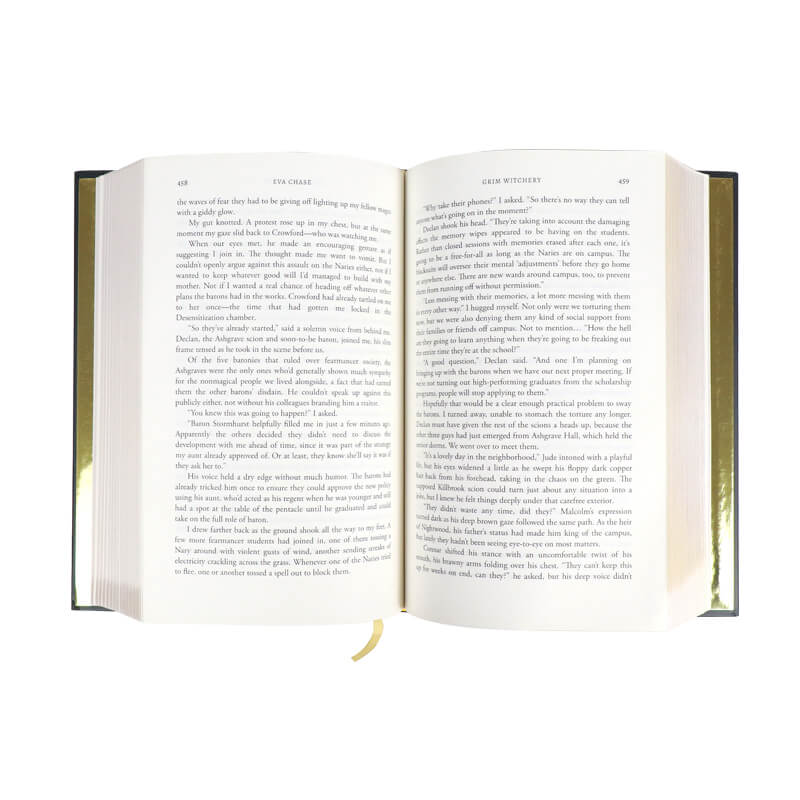 Special Hardcover Book with Gilded Edges and Gold Paper Endsheets 8