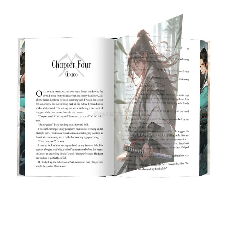 Black and White Printing Hardcover Book with Custom Sprayed Edges 8