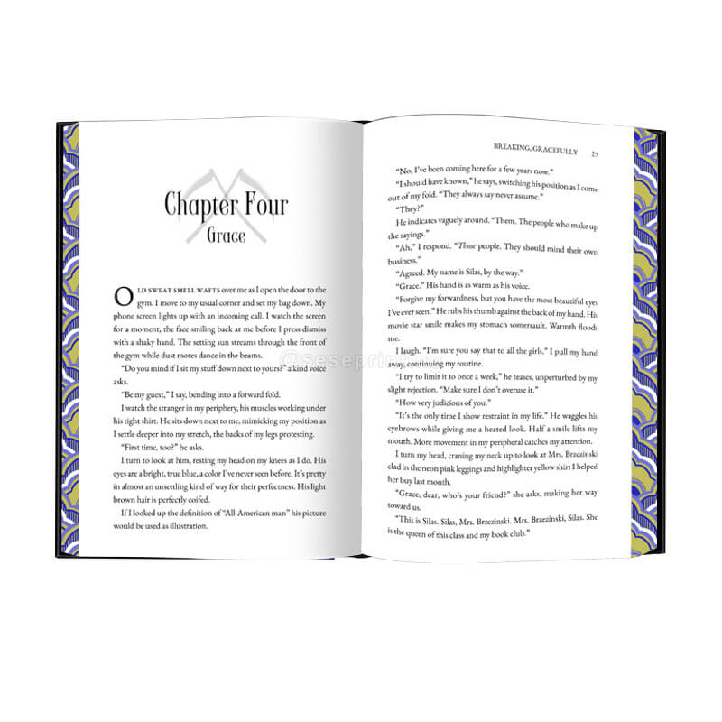 Fiction Novels Printing Hardback Book with Pattern Sprayed Edges 8