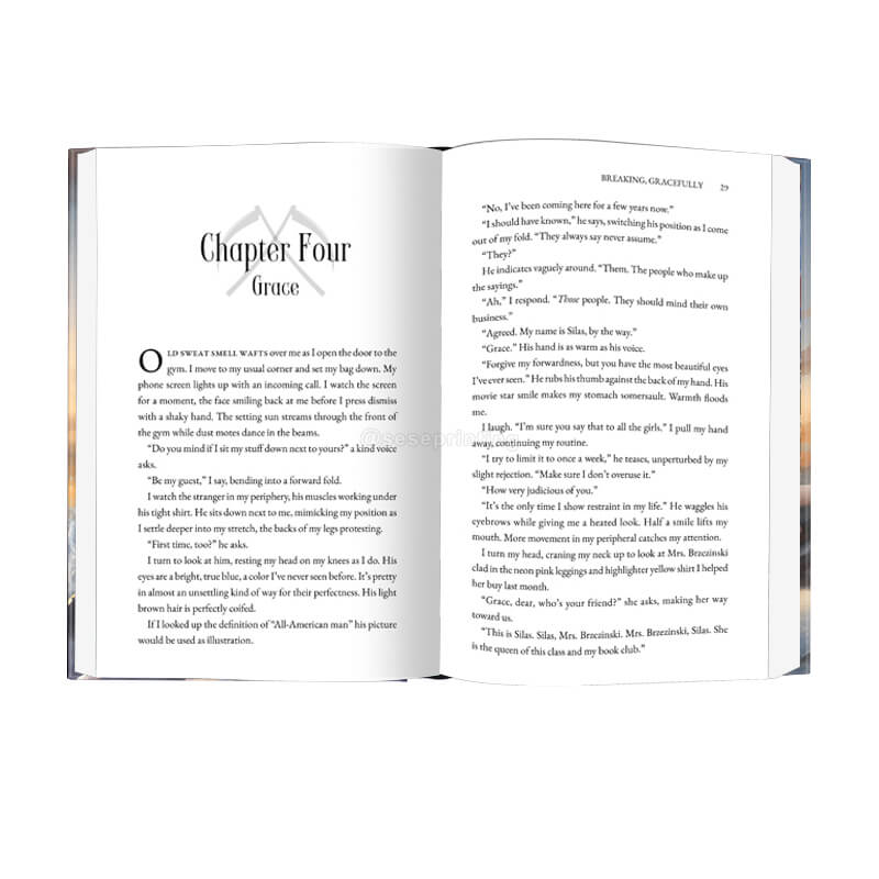 Black and White Printing Fiction Novels Publishing Hardcover Book Service 7