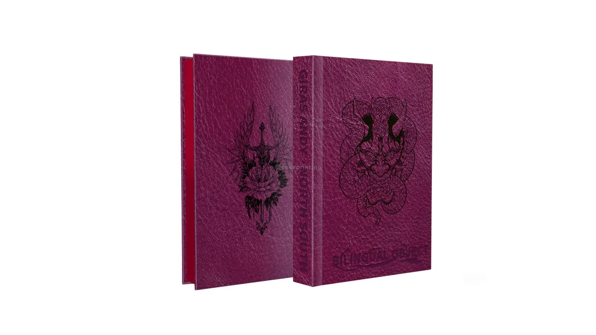 Create Hardcover Leather Book with Debossing Cover and Sprayed Edges 1
