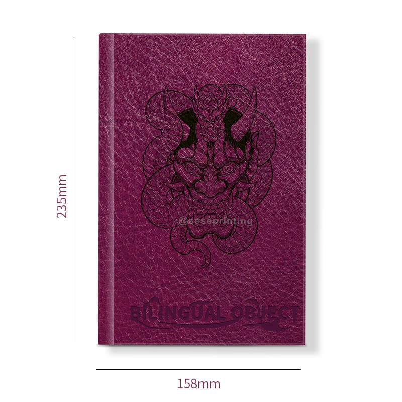 Create Hardcover Leather Book with Debossing Cover and Sprayed Edges 6