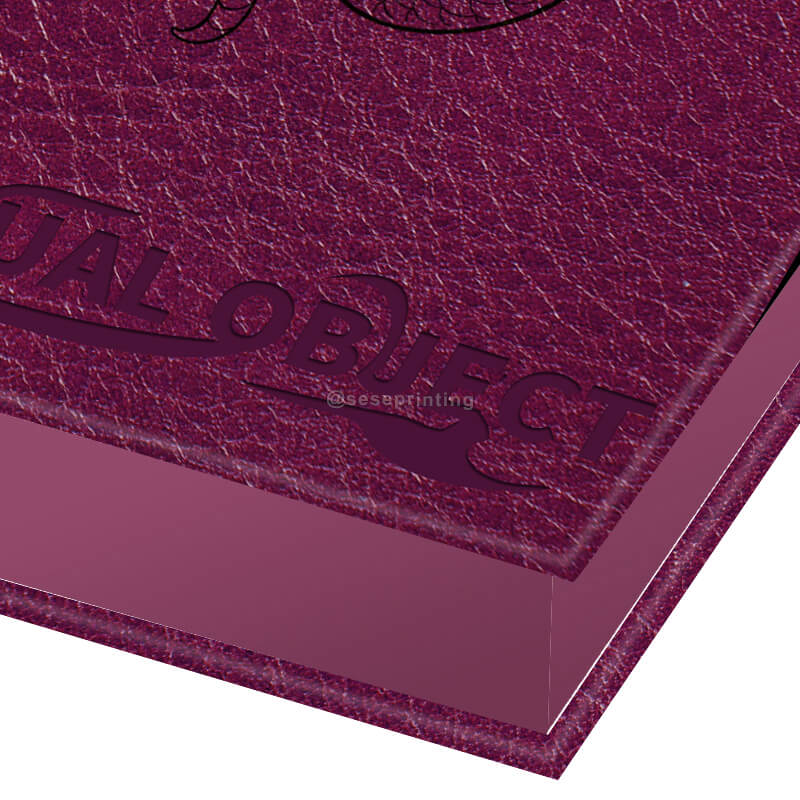 Create Hardcover Leather Book with Debossing Cover and Sprayed Edges 8
