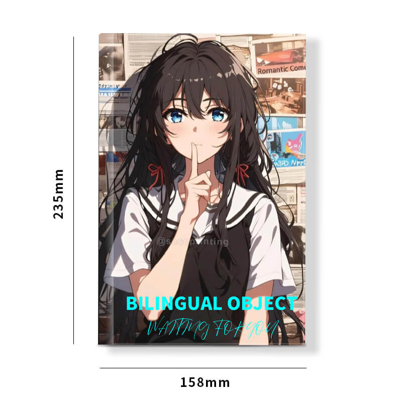 Sprayed Edges Novel Black and White Printing Custom Hardcover Book 6