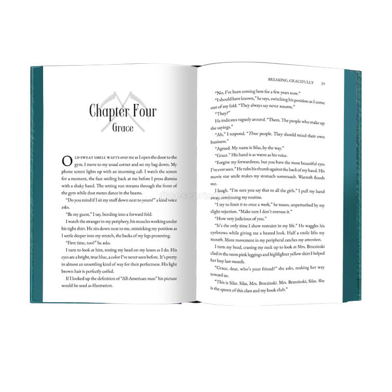 Manufacturing Leather Bound Hardcover Fiction Book with Sprayed Edges 7