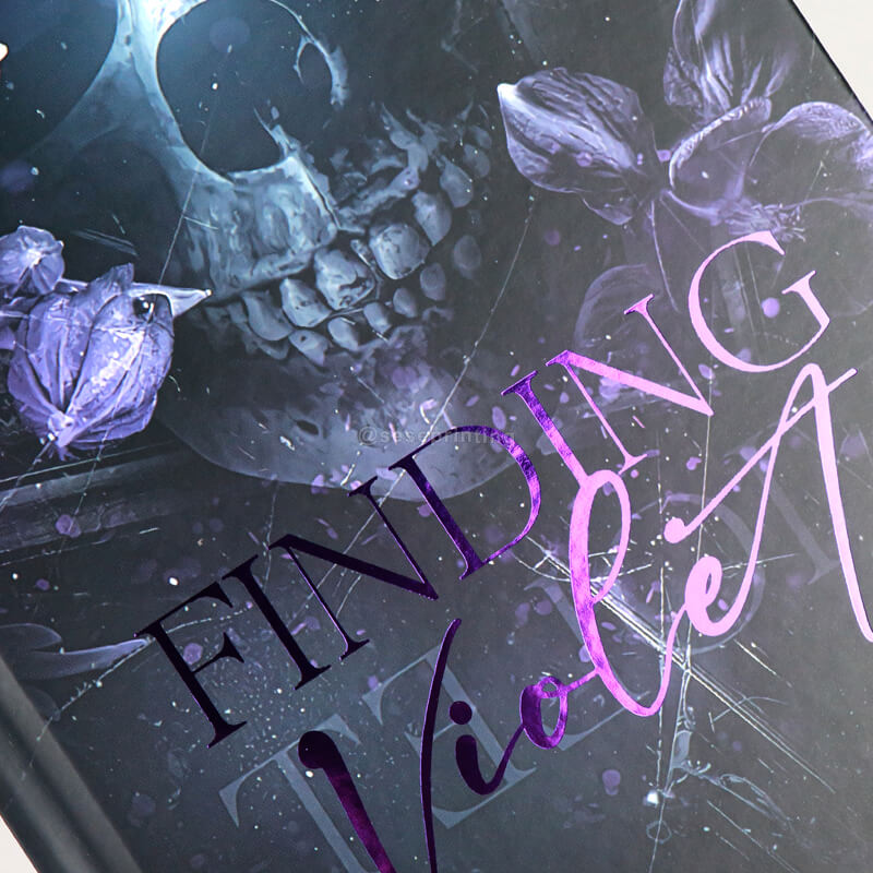 Book Printing Sprayed Edges on a Hardcover with Purple Foil Title 8