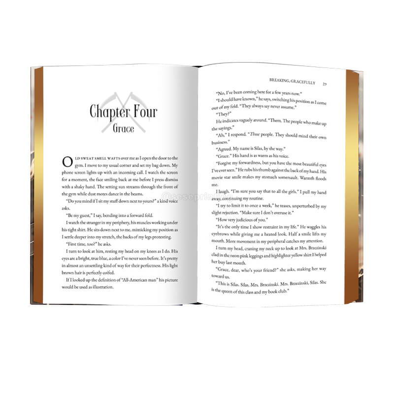 Black and White Printing Hardback Book with Gilded Sprayed Edges 7