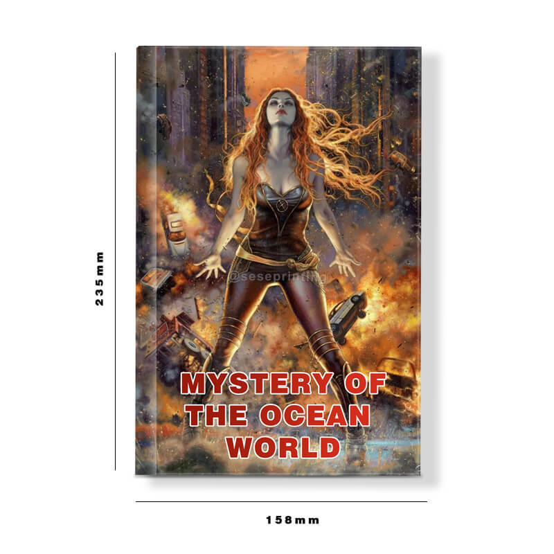 Customized Hardcover Fiction Novels with Red Sprayed/Stenciled Edges 6