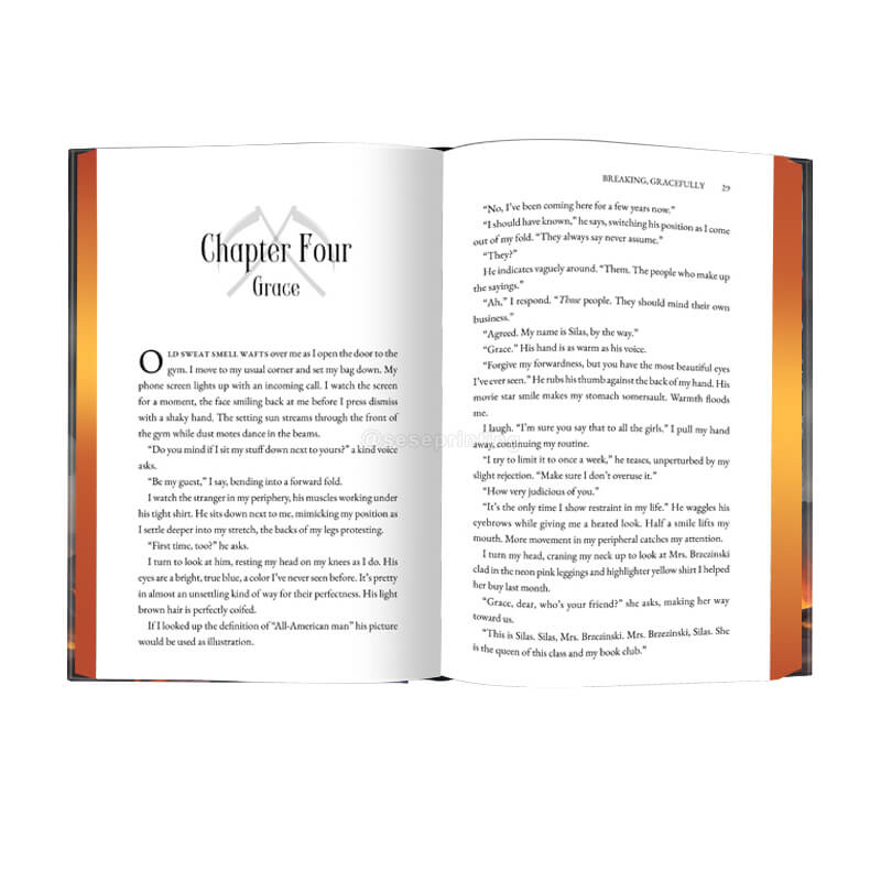 Hardcover Fiction Book with Foil Stamping on Cover and Sprayed Edges 7