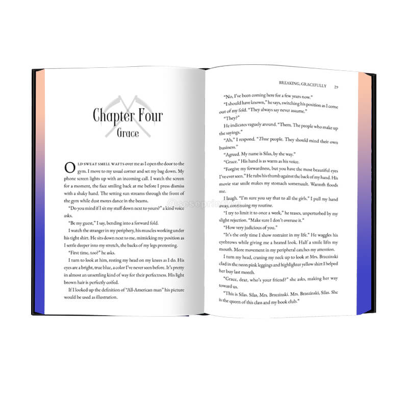 Hardcover Book Printing Special Edition Novel with Sprayed Edges 7