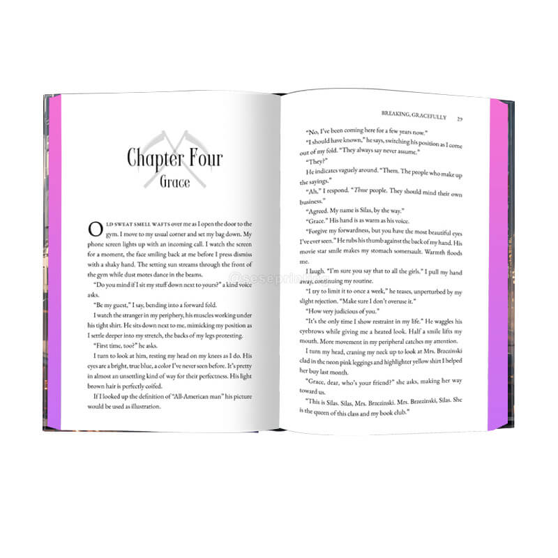 Black and White Printing Hardback Book with Foil on Cover and Sprayed Edges 7