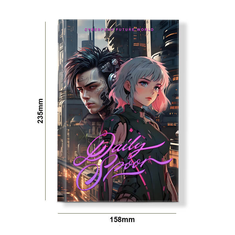 Black and White Printing Hardback Book with Foil on Cover and Sprayed Edges 6