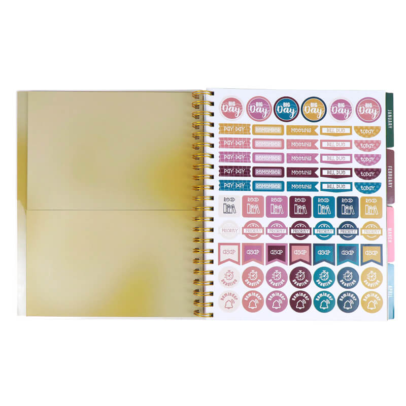 Custom Internal Pages Journal Notebook with PVC Cover and Sticker 7