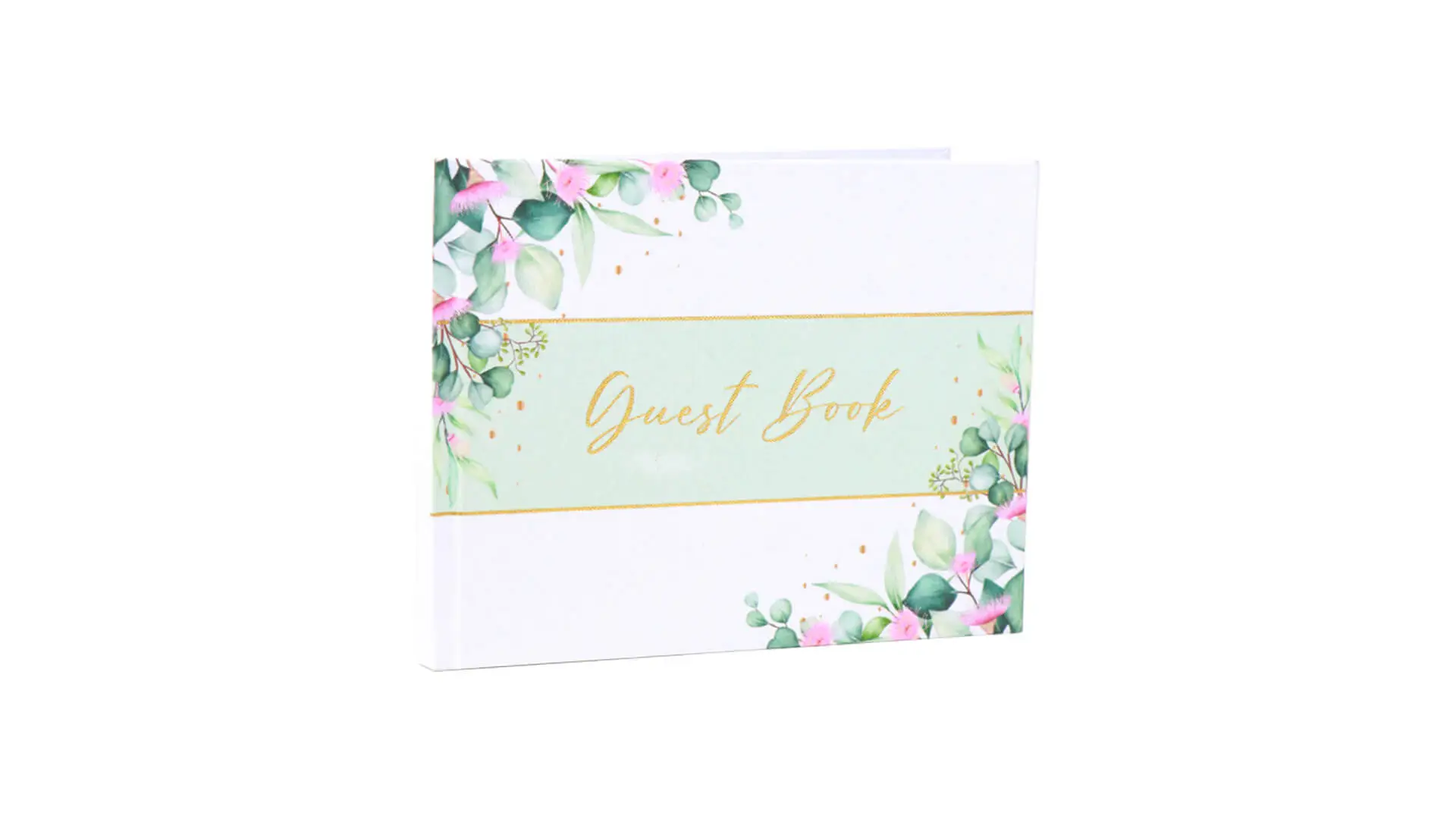 Custom Size Gold Stamping Journal Printing Hardcover Wedding Guest Book 1