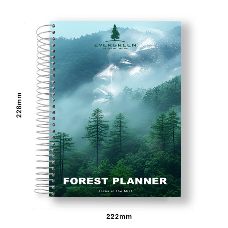 Personalized Spiral Hardcover Daily Planner with Sprayed Edges 6