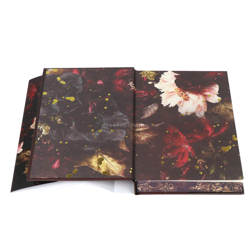 Hardcover Book with Pattern Sprayed Edges, Foiling Cover Finish and Full Color End Papers 7