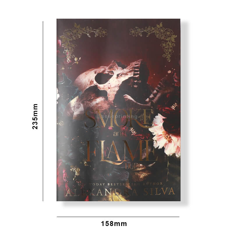 Hardcover Book with Pattern Sprayed Edges, Foiling Cover Finish and Full Color End Papers 6