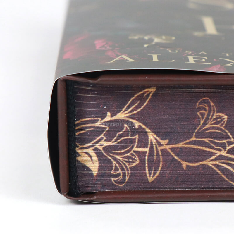 Hardcover Book with Pattern Sprayed Edges, Foiling Cover Finish and Full Color End Papers 12