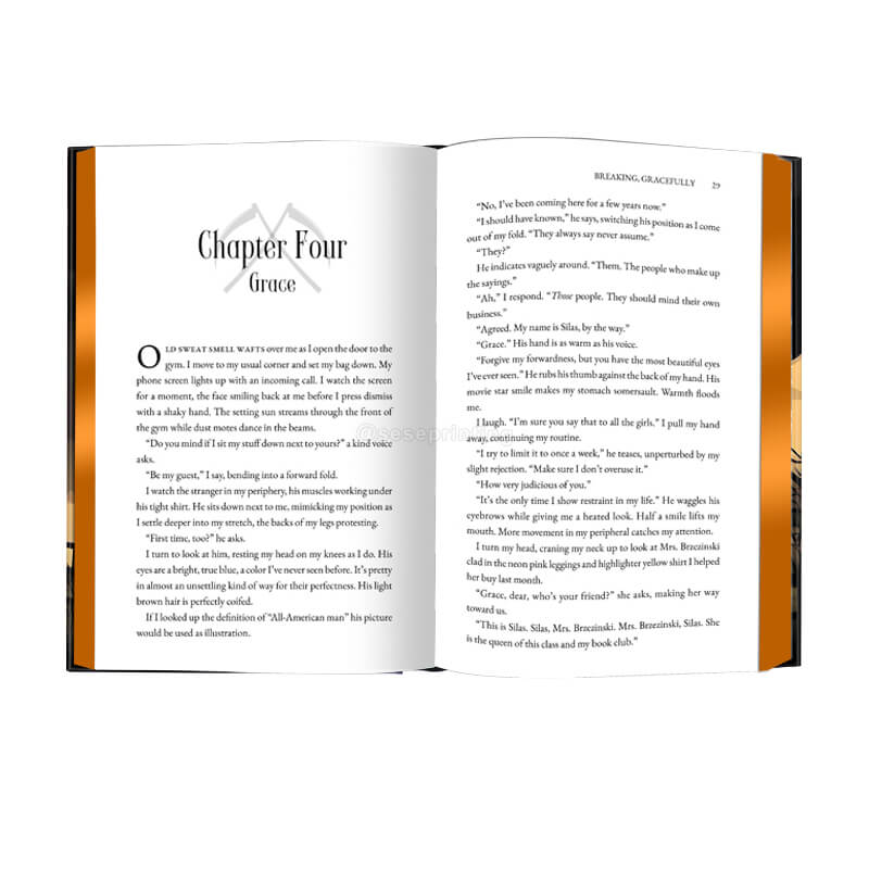 Sprayed/Stencil Edges on a Hardcover Fiction Books with Foil Cover 7