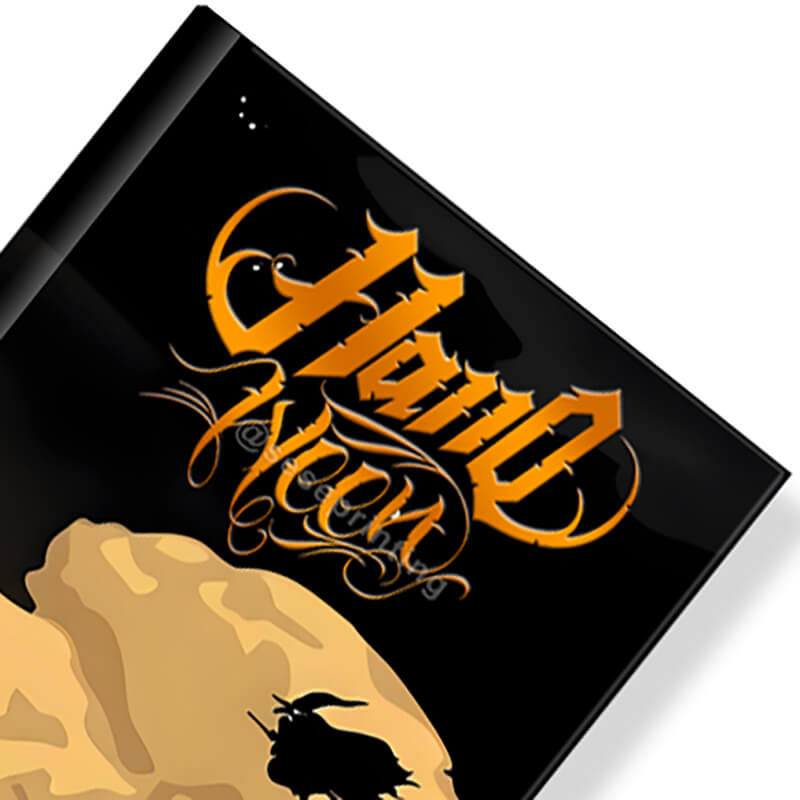 Sprayed/Stencil Edges on a Hardcover Fiction Books with Foil Cover 8