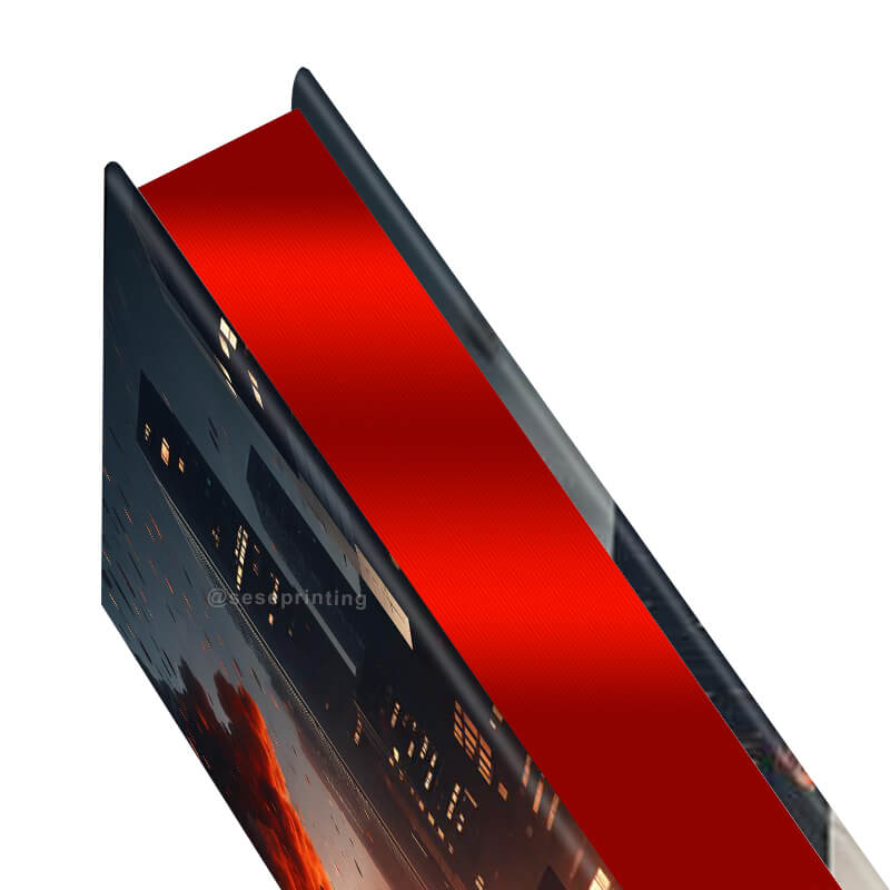 Black and White Chapter Pages Hardcover Book with Foiling and Metallic Edges 9