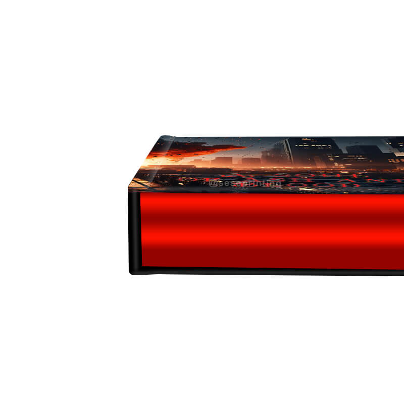 Black and White Chapter Pages Hardcover Book with Foiling and Metallic Edges 10