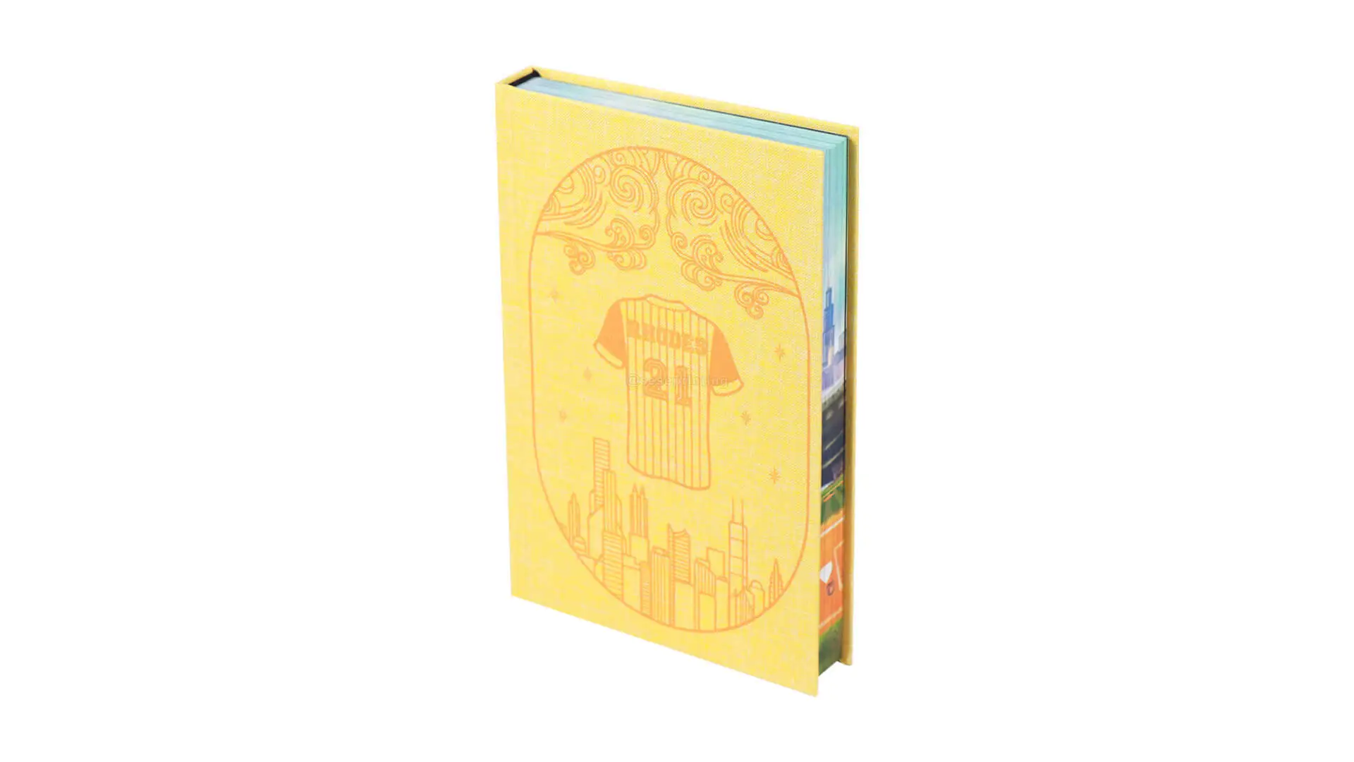 Linen Hardcover Book with Sprayed Edges and Printed Foiled End Pages 1