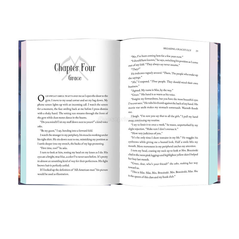 Book Publishing Company Custom Hardcover Fiction Book with Sprayed Edges 7