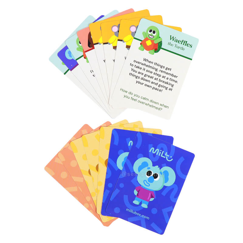 Custom Card Deck Printed Front and Back Side Positive Affirmation Cards 8