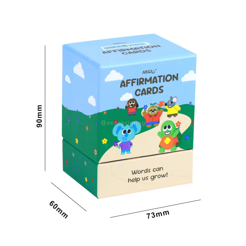 Custom Card Deck Printed Front and Back Side Positive Affirmation Cards 6