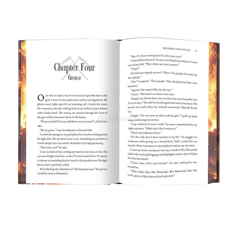 Printed Special Edition Hardback Novel Book with Pattern Sprayed Edges 7