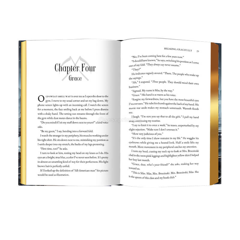 Foil Stamped Covers and Sprayed Edges for Hardcover Fiction Book 7