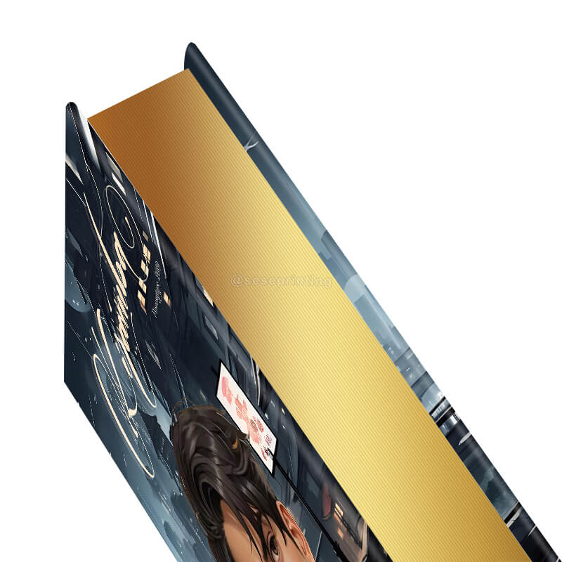 Foil Stamped Covers and Sprayed Edges for Hardcover Fiction Book 9