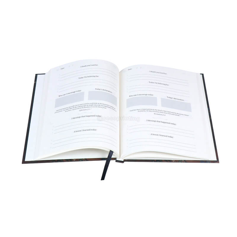 Custom Hardcover Grateful Journal Printing Daily Self Care Planner 7