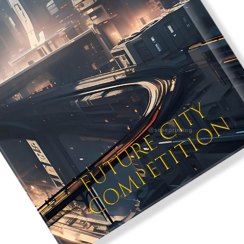 Gold Foiling Hardback Fiction Book Printed with Sprayed Edges 8