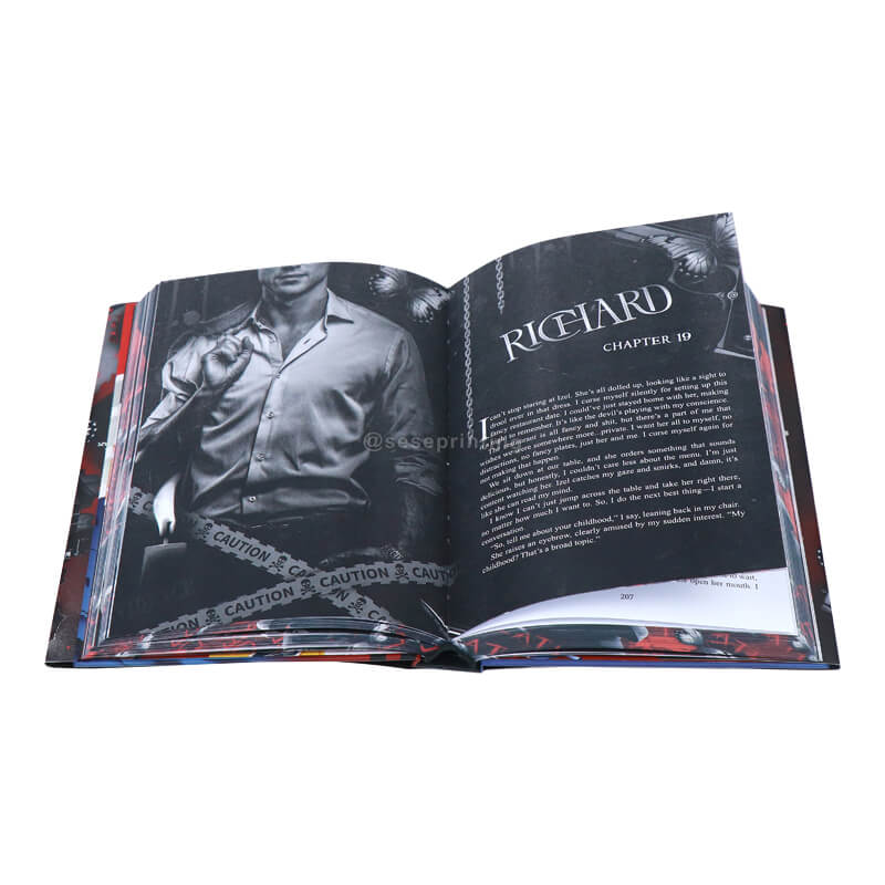 6*9 Hardcover-Buch inklusive Farbschnitt und Schutzumschlag mit Folienprägung 8