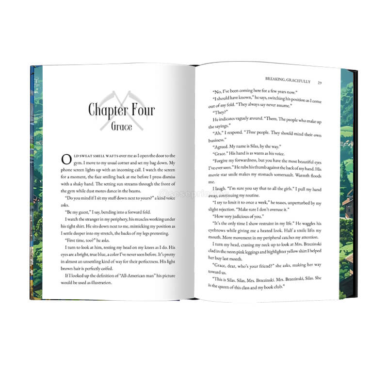 Black and White Pages Hardcover Book with Foil on Cover and Sprayed Edges 7