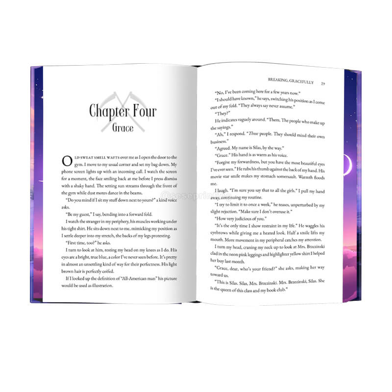 Create Romance Fiction Books with Foiling Cover and Sprayed Edges 7