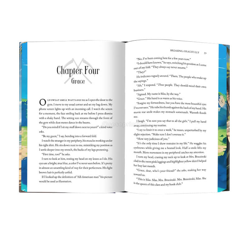 Hardcover Book with Full Color Stenciled Edges and Foil on Cover 7