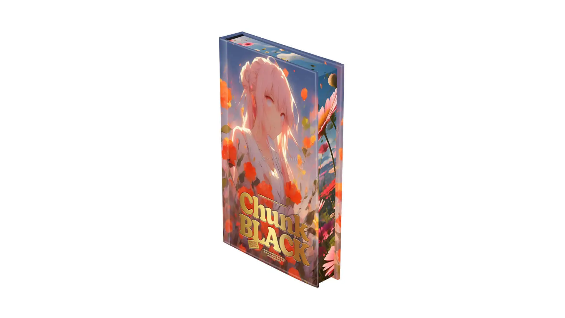 Black and White Printing Hardcover Sprayed Edges Book with Gold Foil Stamped 1