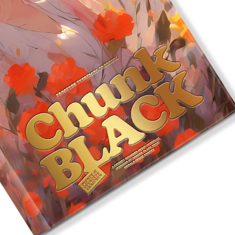 Black and White Printing Hardcover Sprayed Edges Book with Gold Foil Stamped 8